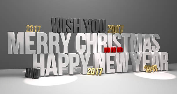 istock Merry christmas and happy new year 3d render design 613313966