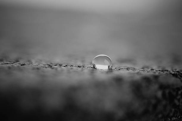 Water drop - black and white