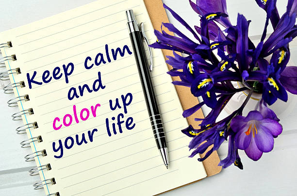 istock Text Keep calm and color up your life 613323228