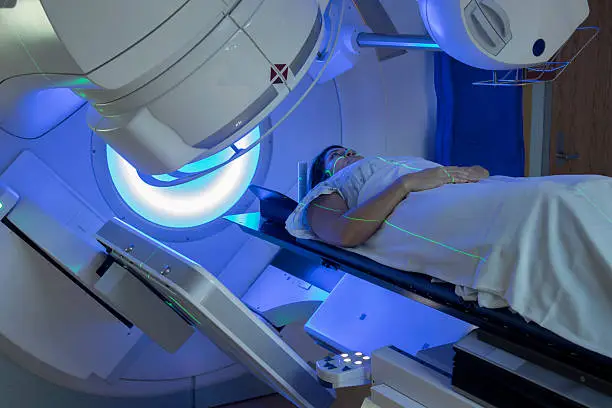 Photo of Woman Receiving Radiation Therapy Treatments for Breast Cancer