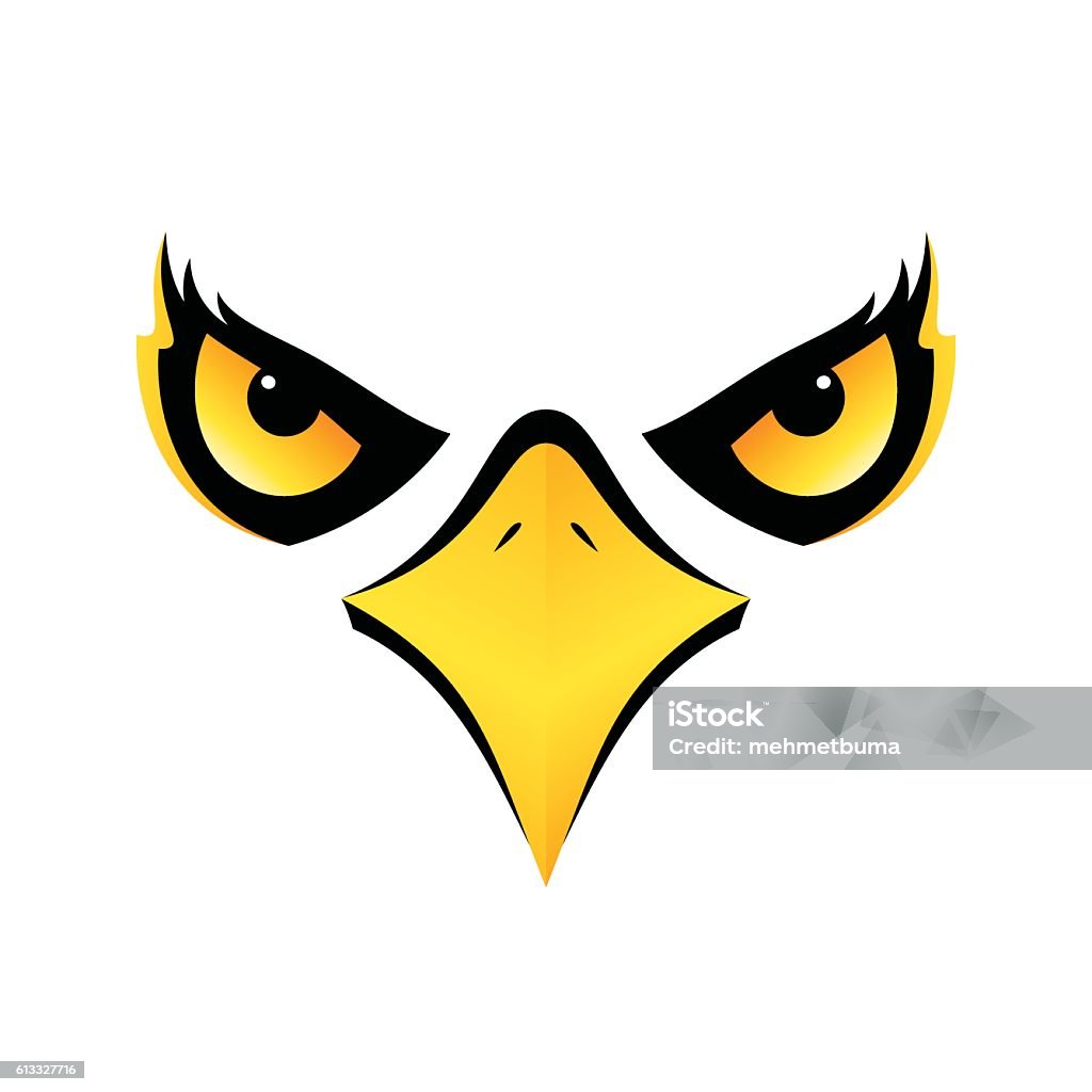 eagle head on white background vector icon eps10 eagle head isolated concept design on white background for your designs vector icon eps10 Eagle - Bird stock vector