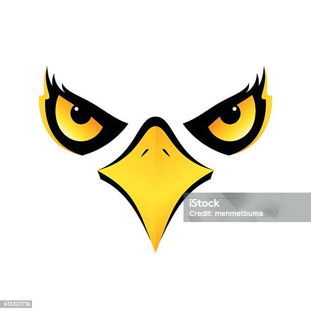 Eagle Head On White Background Vector Icon Eps10 Stock Illustration - Download Image Now - Eagle - Bird, Hawk - Bird, Bird