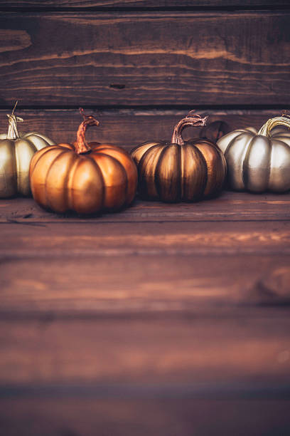 istock Fall still life luxe background for Thanksgiving or Halloween 613333618