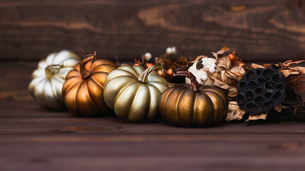 istock Fall still life luxe arrangement for Thanksgiving or Halloween 613333726