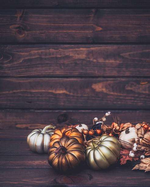istock Fall still life luxe arrangement for Thanksgiving or Halloween 613333742