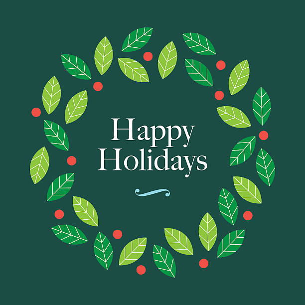 440+ Happy Holidays Wreath Stock Photos, Pictures & Royalty-Free