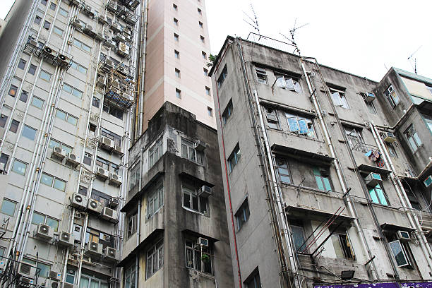 istock Tong lau building in Hong Kong 613334012