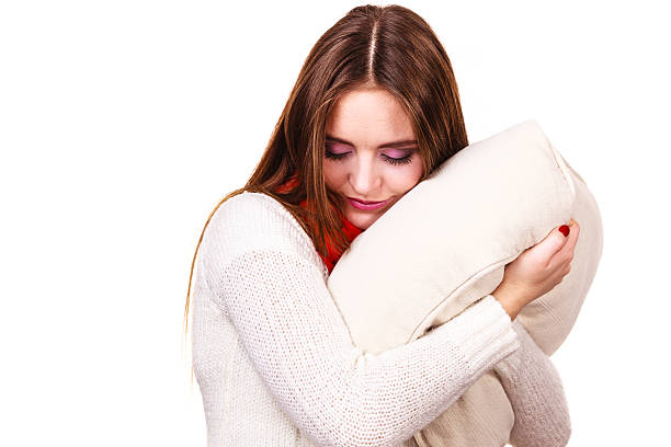 istock Girl relaxing on pillow. 613334086