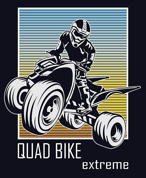 illustrations, cliparts, dessins animés et icônes de quad extrême - off road vehicle quadbike quad racing motocross