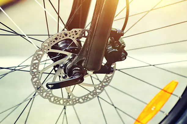 Photo of Bicycle wheel with disc hydraulic brakes