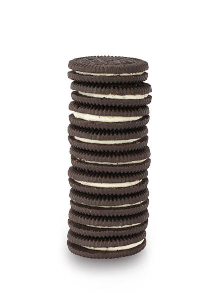 istock sandwich cookie consisting of two chocolate  with cream 613338518