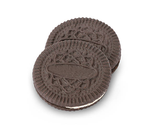 istock sandwich cookie consisting of two chocolate  with cream 613338658