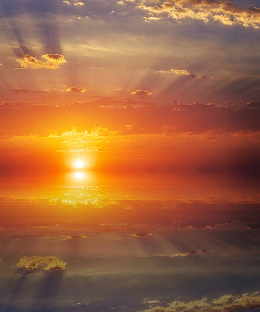 istock Beautiful colorful sunset sky and ocean. Sky background 613341812