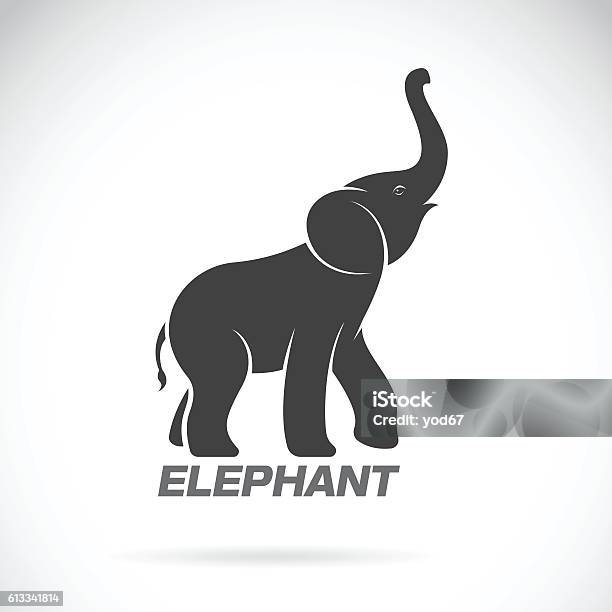 Vector Of An Elephant Design On A White Background Stock Illustration - Download Image Now