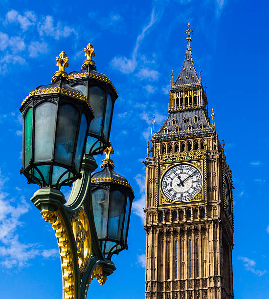 istock Big Ben and street light 613342140