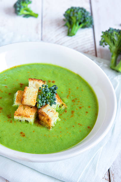 istock broccoli cream soup with croutons 613342318