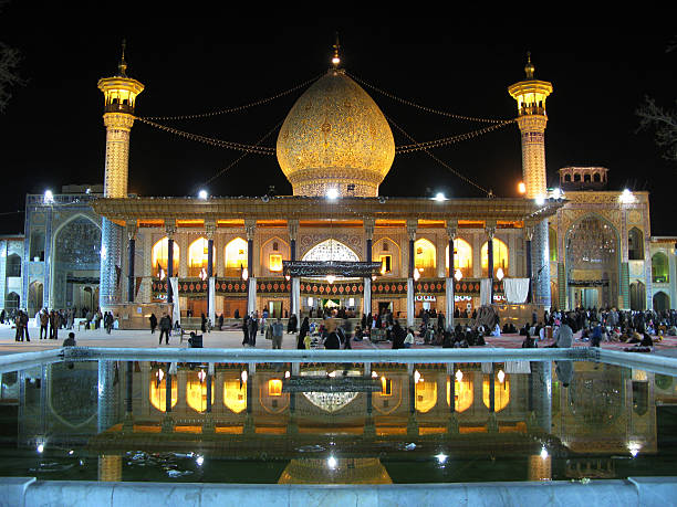istock Shah Cheragh mosque at night lighting, Shiraz, Iran 613342836