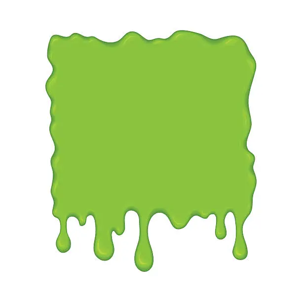 Vector illustration of Vector illustration - green slime drips.