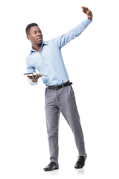 istock Afro-American businessman with digital tablet 613343468