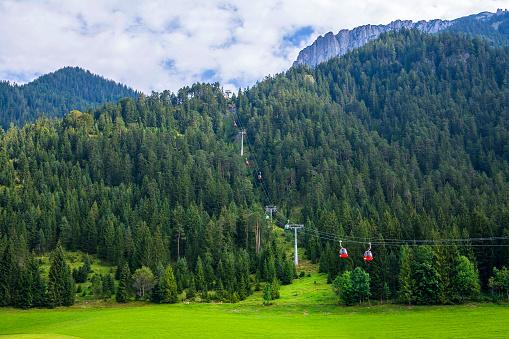 Gondola lift  in Steinplatte region, Bavarian Alps ,Austria.