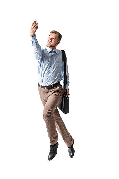 istock businessman  taking selfie 613343934