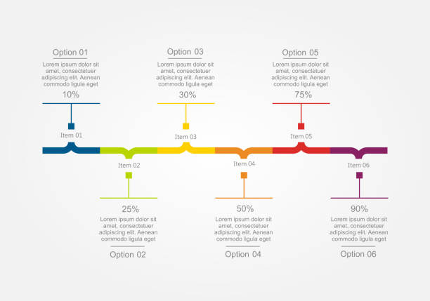 infographic design template. vector illustration. - timeline stock illustrations