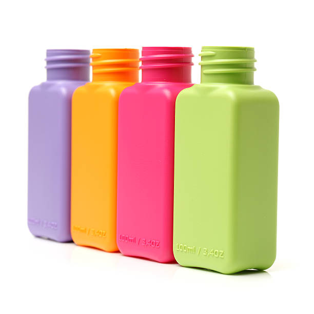 istock Colorful group of plastic bottles 613348048