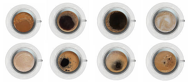 istock top view of a coffe cup set isolated on white 613517484