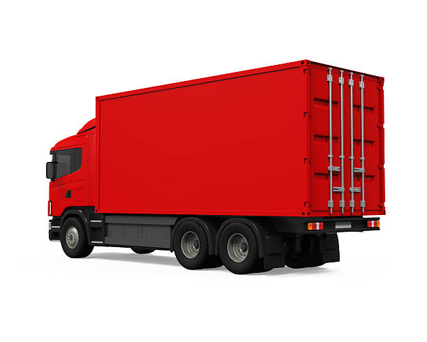 istock Red Cargo Delivery Truck 613517494