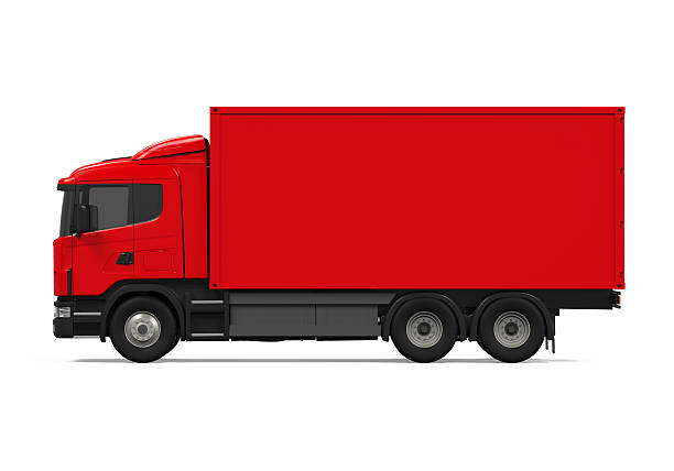 istock Red Cargo Delivery Truck 613517586
