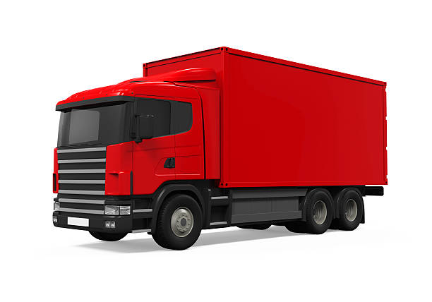 istock Red Cargo Delivery Truck 613517672