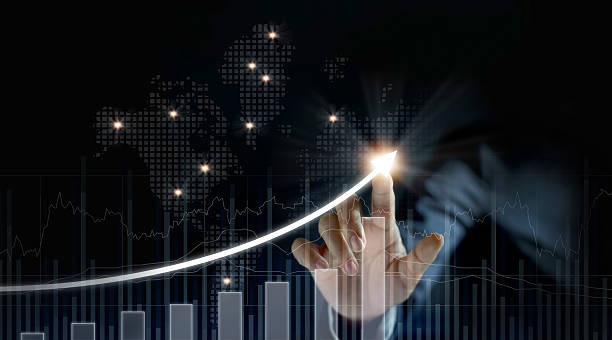 istock Businessman plan growth and increase of positive indicators 613517704