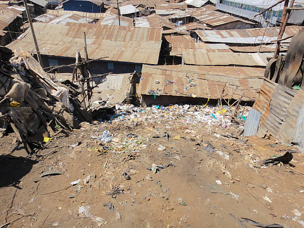 istock Kibera slum poor huts (or houses) near Nairobi. Kenya 613517806