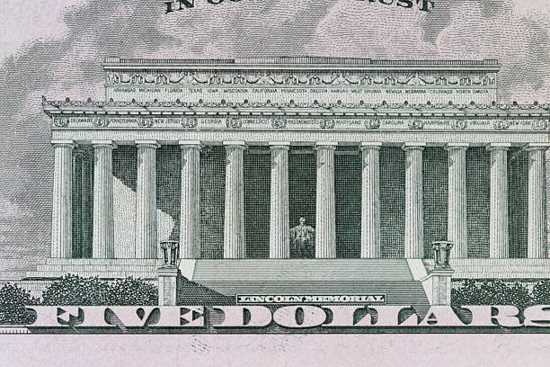 istock Lincoln Memorial on the 5 dollar bill 613523726