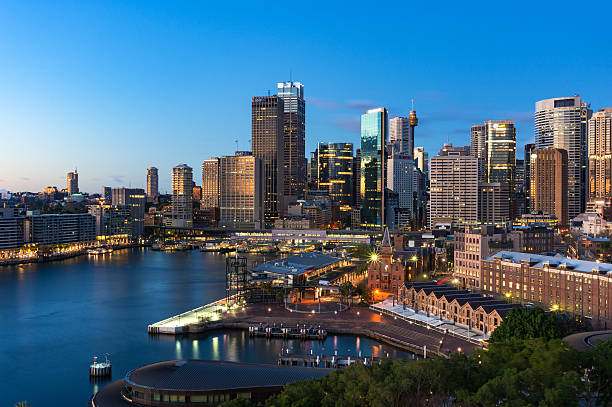 cena urbana com arquitetura moderna - circular quay - fotografias e filmes do acervo