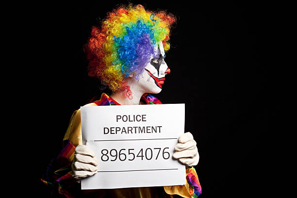 istock Creepy Clown Profile Mugshot 613527320