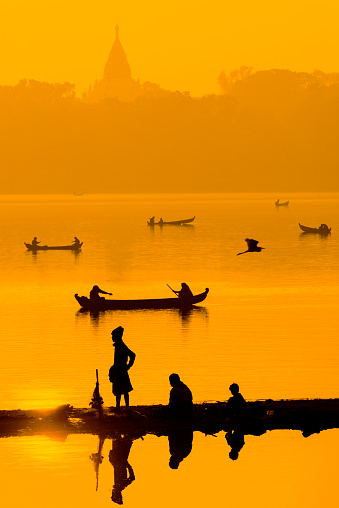 Taung Ta Man Lake in Mandalay, Myanmar