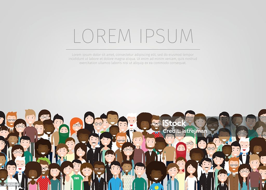 large group of people large group of different people. vector background People stock vector