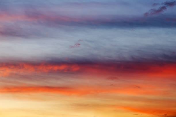 istock Fiery orange sunset sky. Beautiful sky background. 613532972