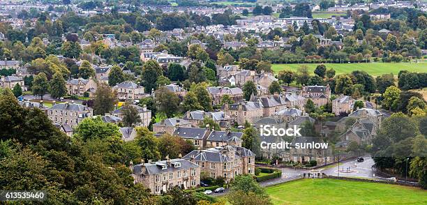 Aerial View Of Stirling Old Town Scotland Stock Photo - Download Image Now - Scotland, Stirling, House