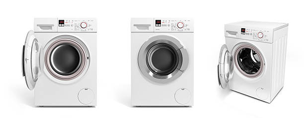 istock collection of Washing machine on white background 613535768