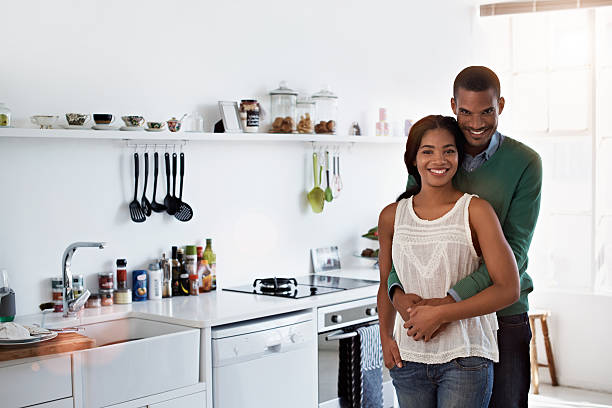 istock Happy in his arms at home 613537070