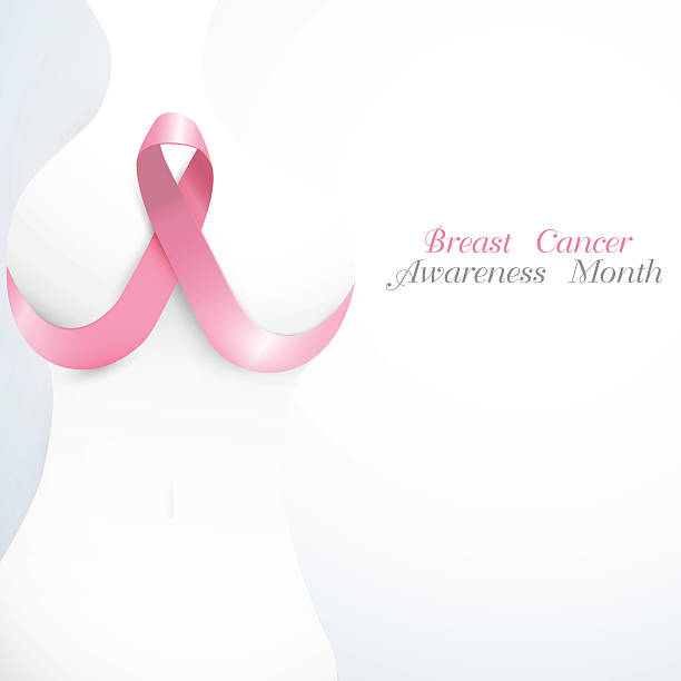 рак молочной железы осведомлены розовая лента фон - breast cancer pink ribbon alertness stock illustrations