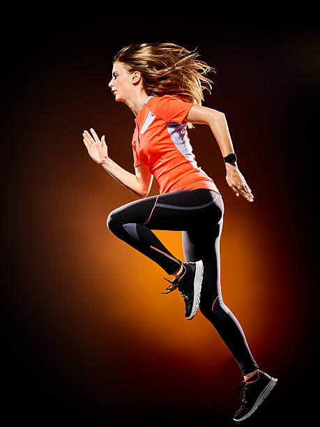 istock woman runner running jogger jogging isolated 613543080