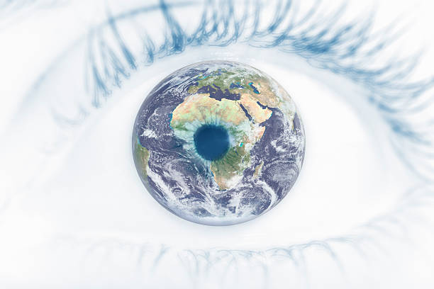 istock Planet earth eye ball 613544506
