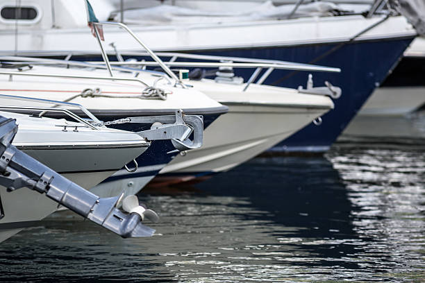 istock Motor boat on the lake 613544832