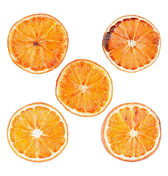 Set of dried orange slices