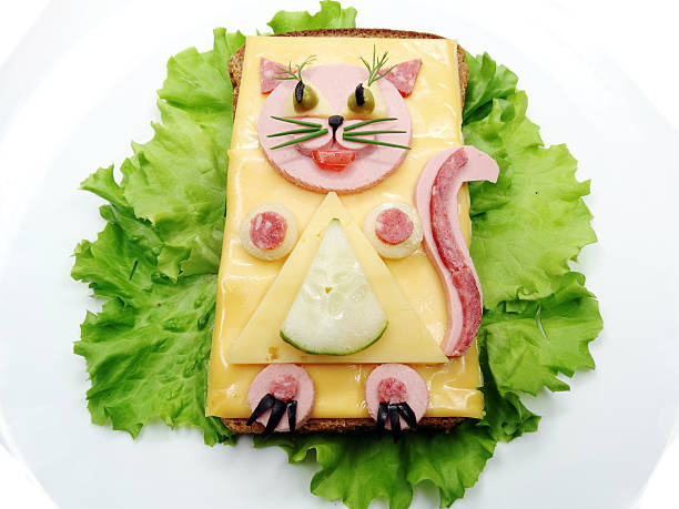 istock creative vegetable sandwich with cheese and sausage 613546532