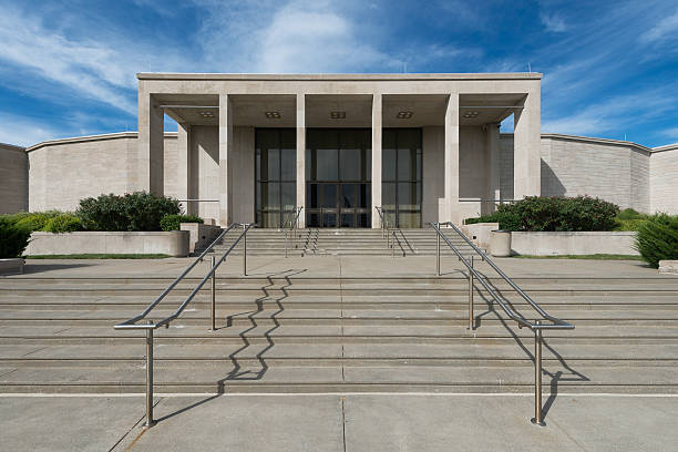 Independence, Missouri, USA - August 14, 2016: Entrance to the Harry S. Truman Presidential Library & Museum