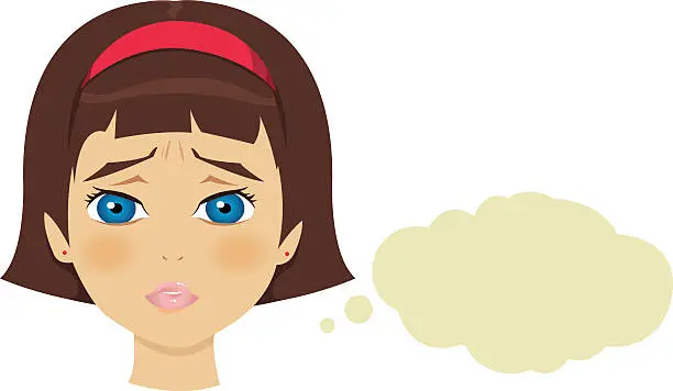 Vector illustration of Girl face